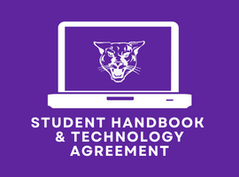  Laptop with Panther and Student Handbook and Technology Agreement